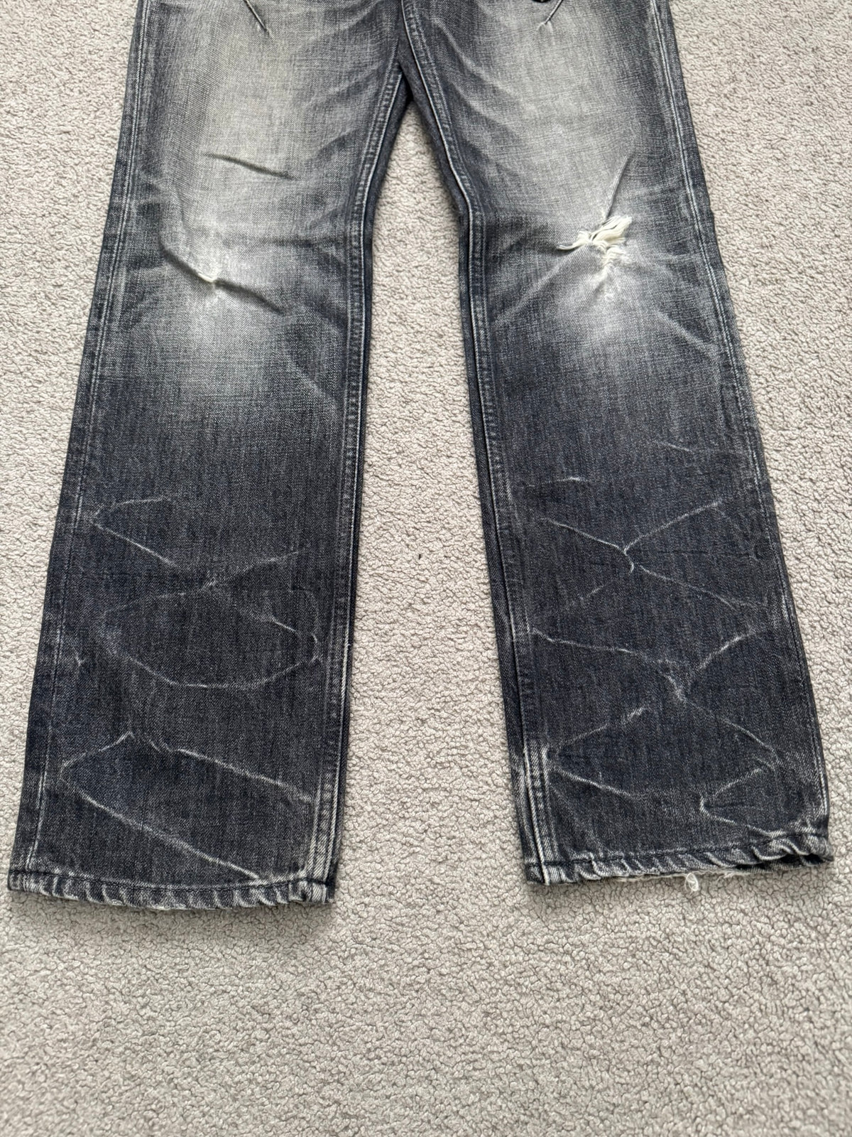 AW07 Number (N)ine Front Pocket Crying Heart Pain Denim Jeans