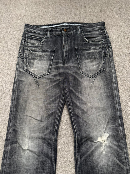 AW07 Number (N)ine Front Pocket Crying Heart Pain Denim Jeans