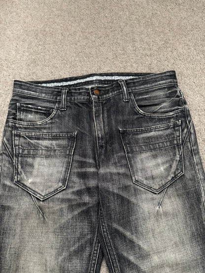 AW07 Number (N)ine Front Pocket Crying Heart Pain Denim Jeans