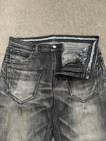 AW07 Number (N)ine Front Pocket Crying Heart Pain Denim Jeans