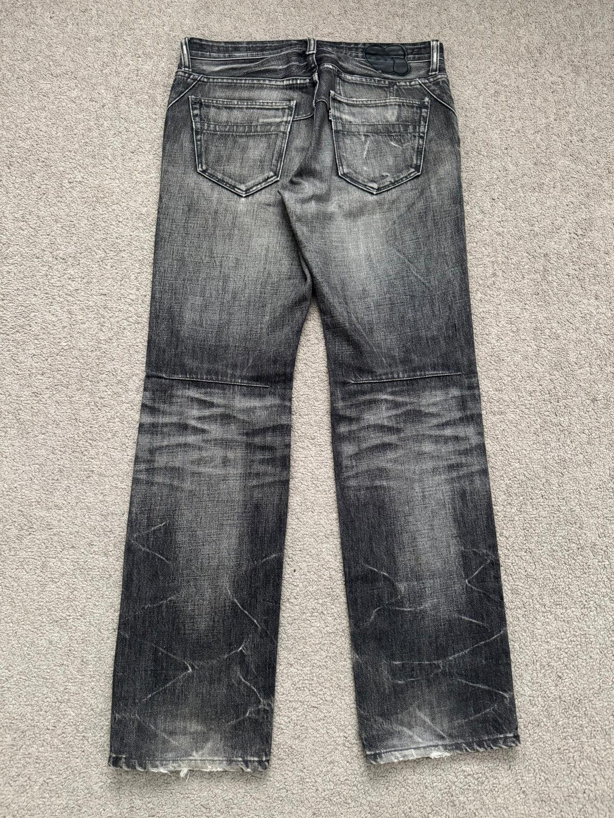 AW07 Number (N)ine Front Pocket Crying Heart Pain Denim Jeans