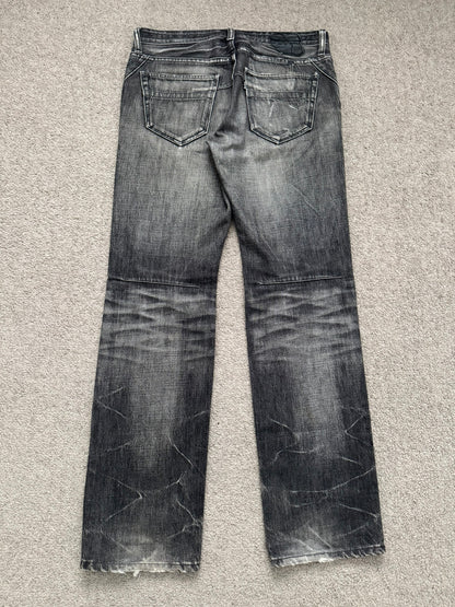 AW07 Number (N)ine Front Pocket Crying Heart Pain Denim Jeans