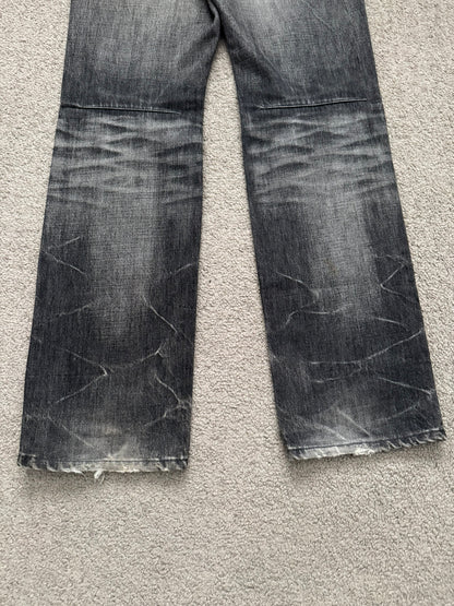 AW07 Number (N)ine Front Pocket Crying Heart Pain Denim Jeans