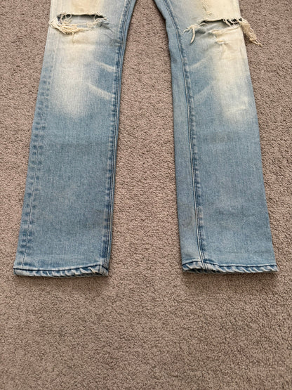 Phenomenon Distressed Crash Logo Pocket Denim Jeans