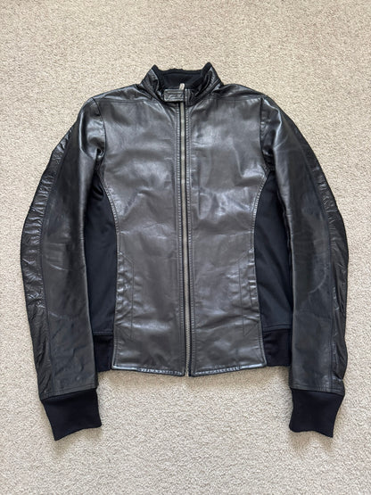 SS10 Rick Owens Mainline "Release" Hybrid Nylon Leather Jacket