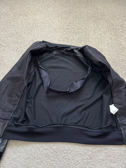 SS10 Rick Owens Mainline "Release" Hybrid Nylon Leather Jacket