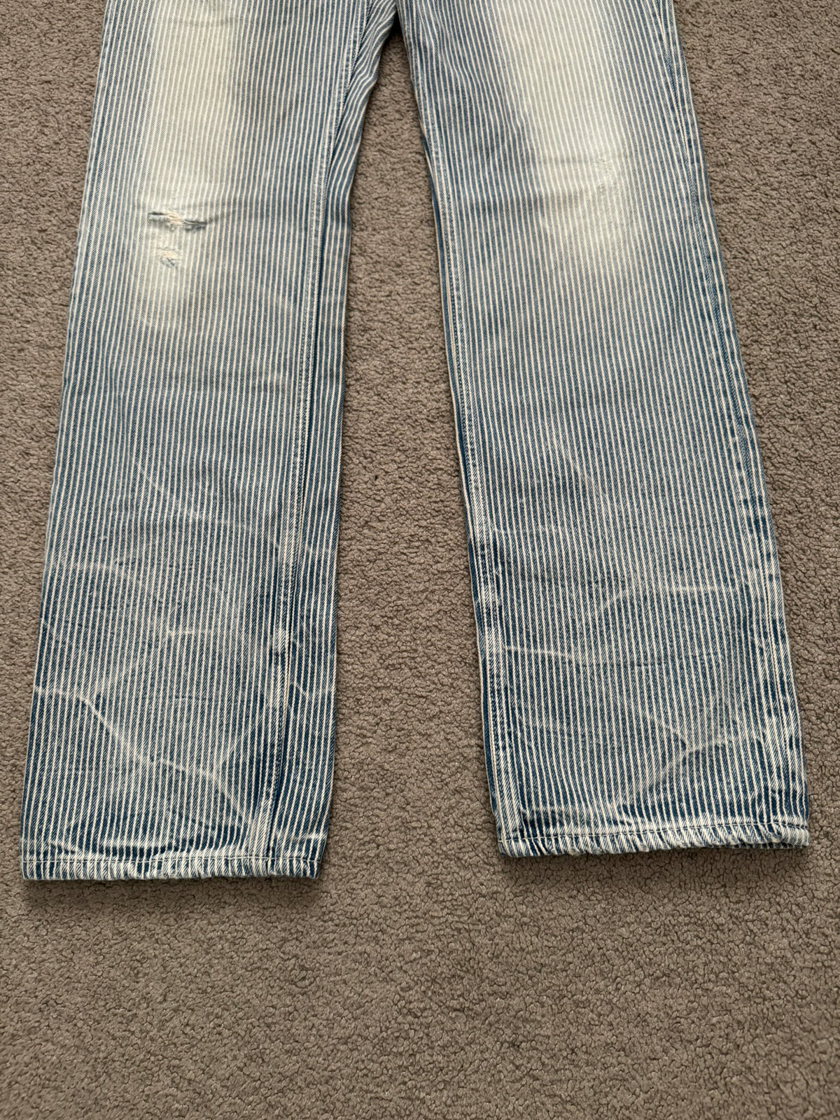 SS08 Number (N)ine Mudwash Hickory Striped Denim Jeans