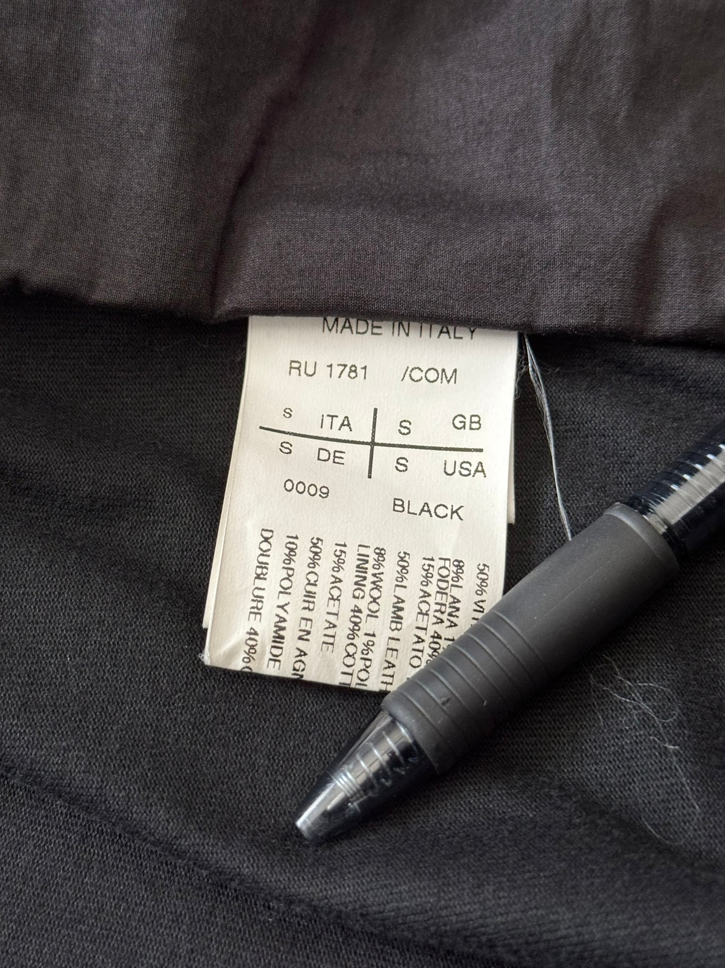 SS10 Rick Owens Mainline "Release" Hybrid Nylon Leather Jacket