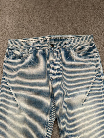SS08 Number (N)ine Mudwash Hickory Striped Denim Jeans