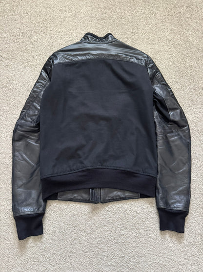 SS10 Rick Owens Mainline "Release" Hybrid Nylon Leather Jacket