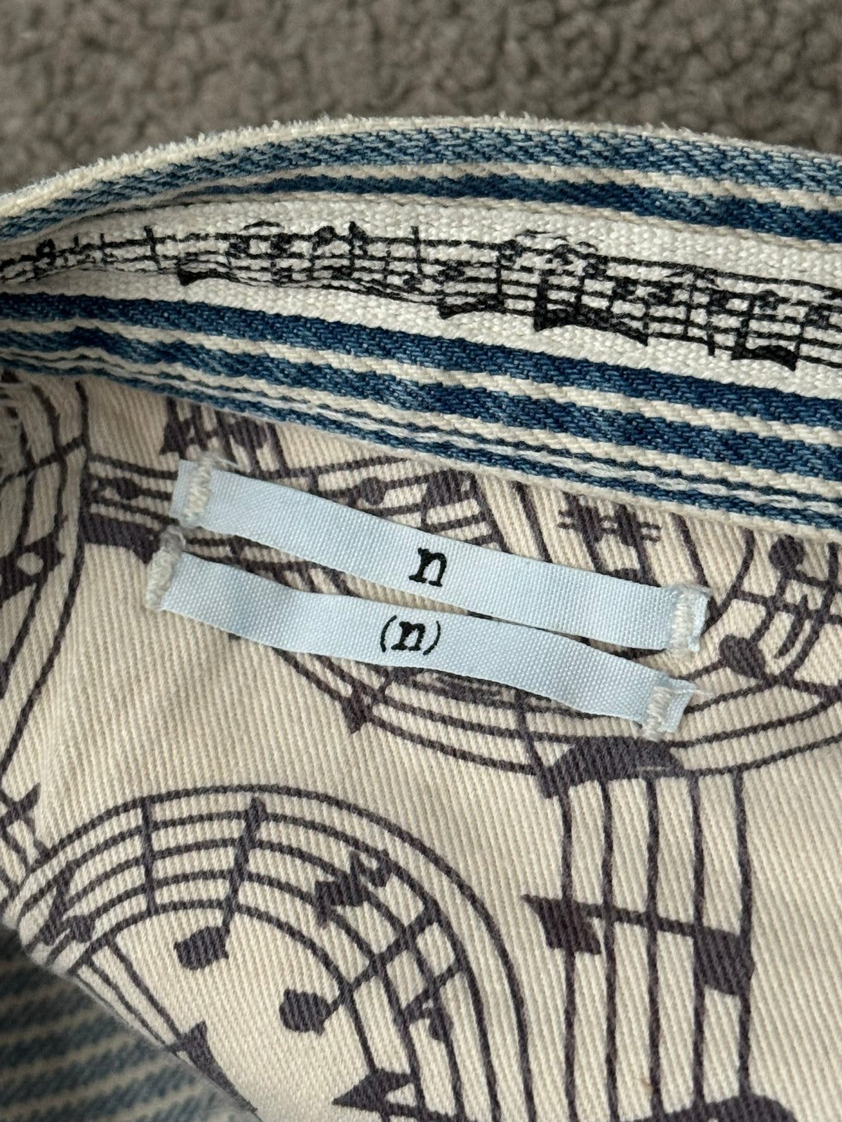 SS08 Number (N)ine Mudwash Hickory Striped Denim Jeans
