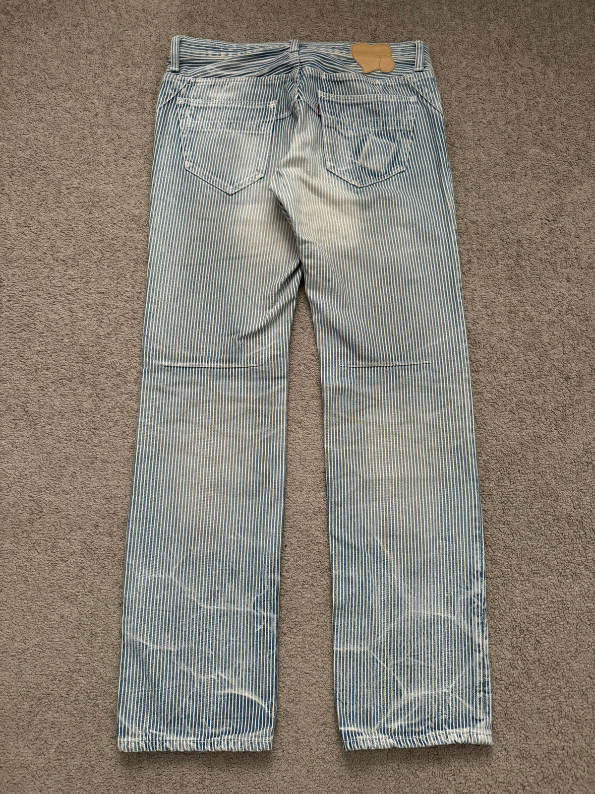 SS08 Number (N)ine Mudwash Hickory Striped Denim Jeans
