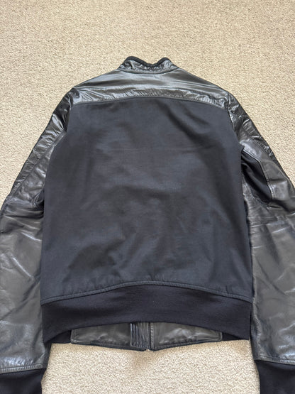 SS10 Rick Owens Mainline "Release" Hybrid Nylon Leather Jacket