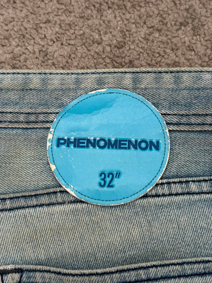 Phenomenon Distressed Crash Logo Pocket Denim Jeans
