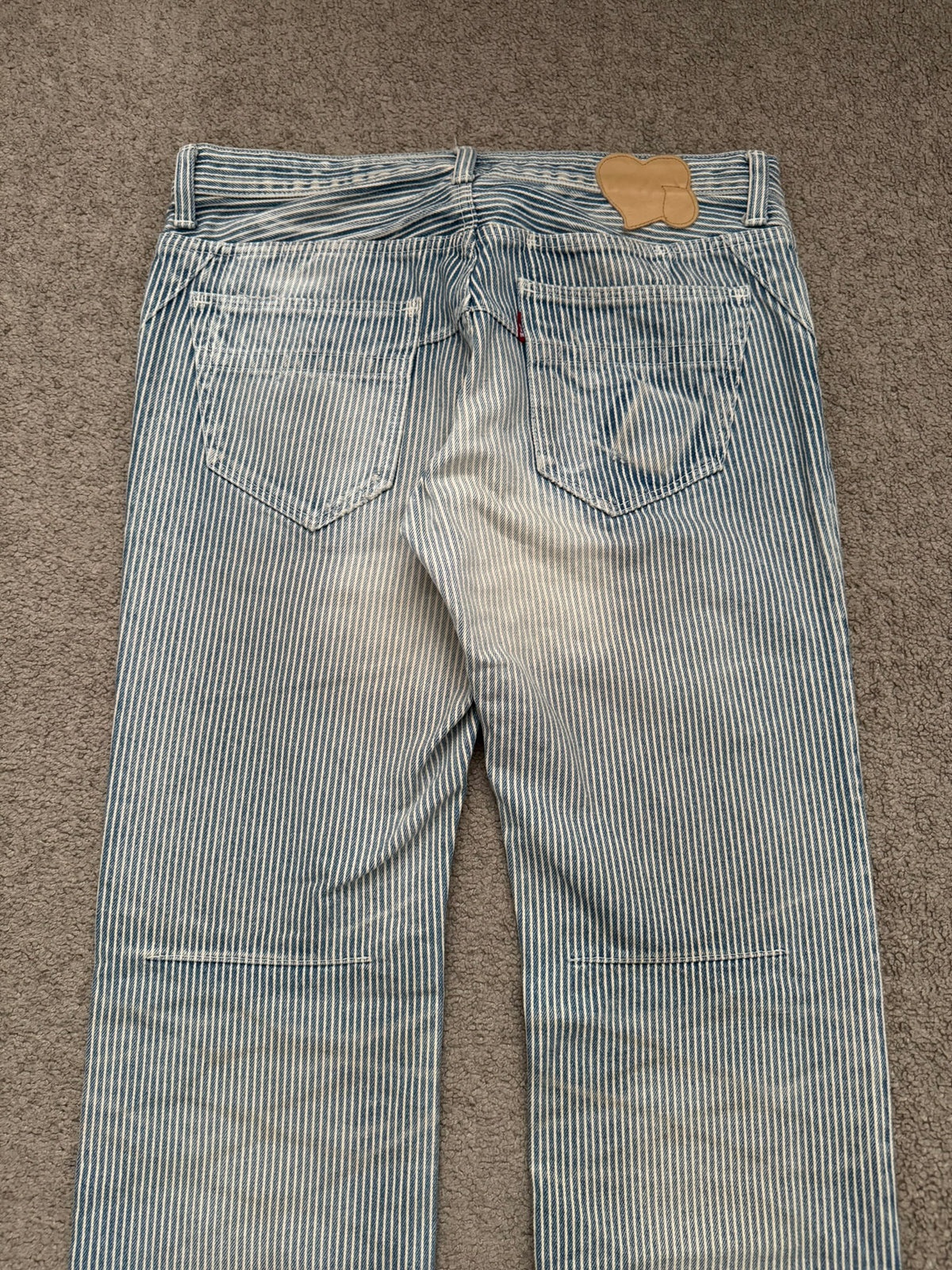 SS08 Number (N)ine Mudwash Hickory Striped Denim Jeans