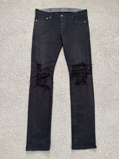 Phenomenon Distressed Crash Logo Pocket Denim Jeans