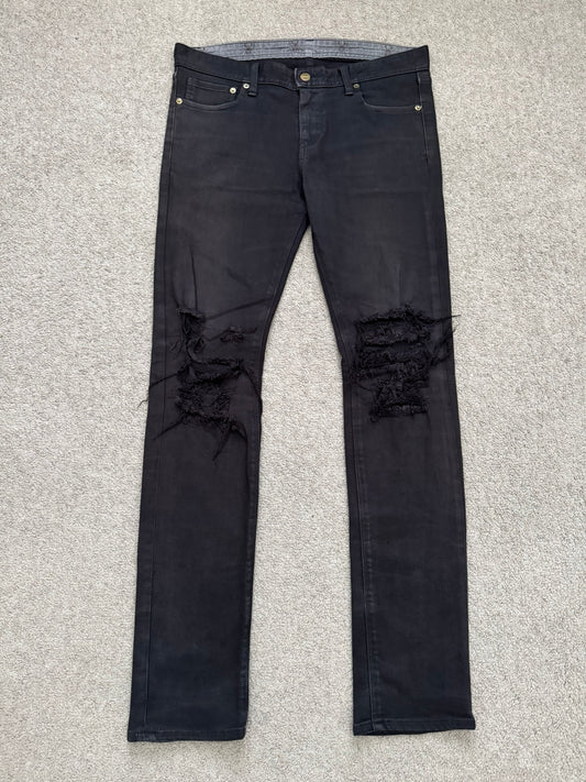 Phenomenon Distressed Crash Logo Pocket Denim Jeans