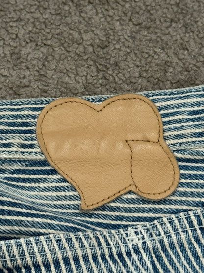 SS08 Number (N)ine Mudwash Hickory Striped Denim Jeans
