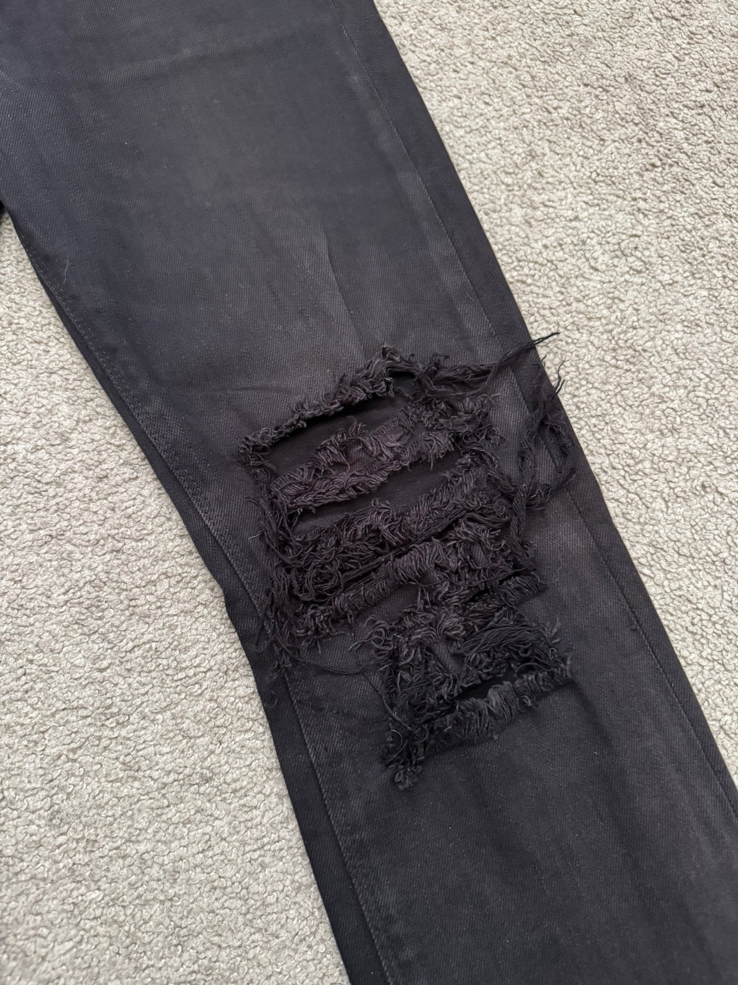 Phenomenon Distressed Crash Logo Pocket Denim Jeans
