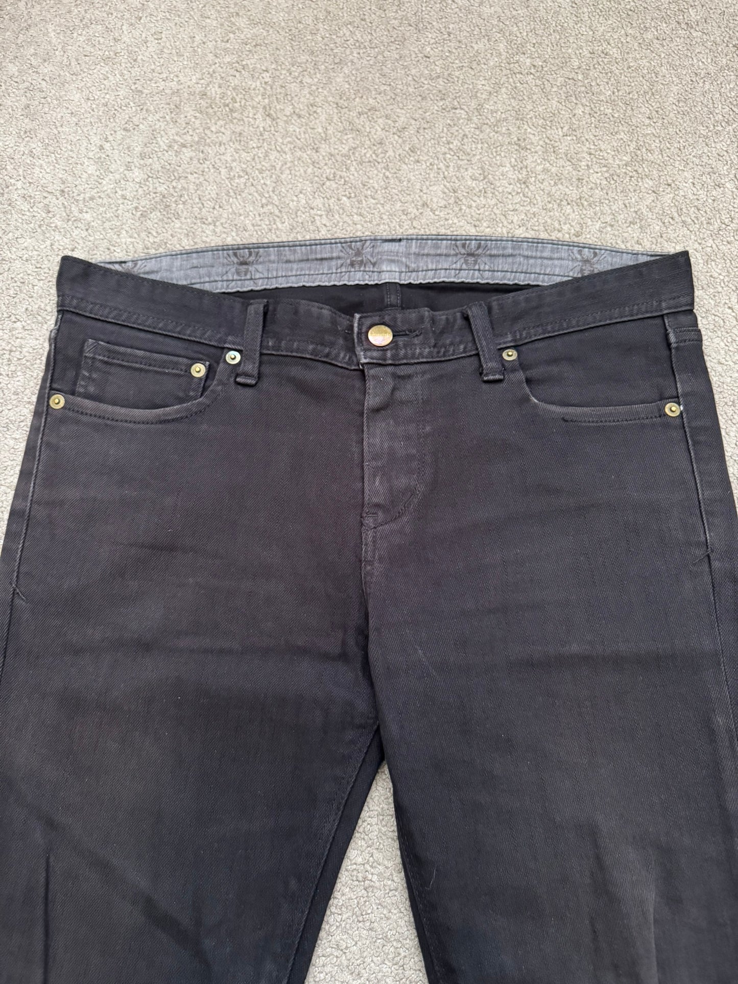 Phenomenon Distressed Crash Logo Pocket Denim Jeans
