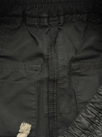 SS13 Rick Owens DRKSHDW Black Waxed Creatch Cargo Pants