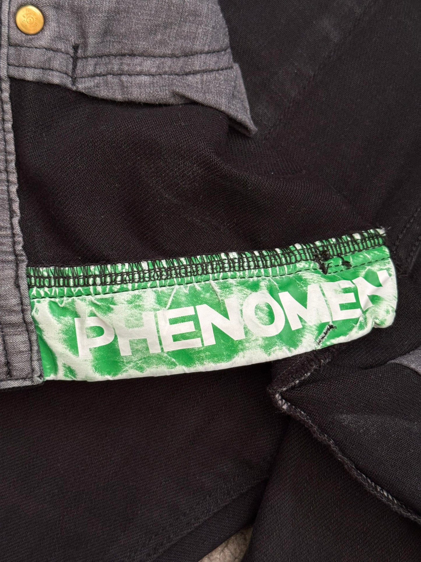 Phenomenon Distressed Crash Logo Pocket Denim Jeans