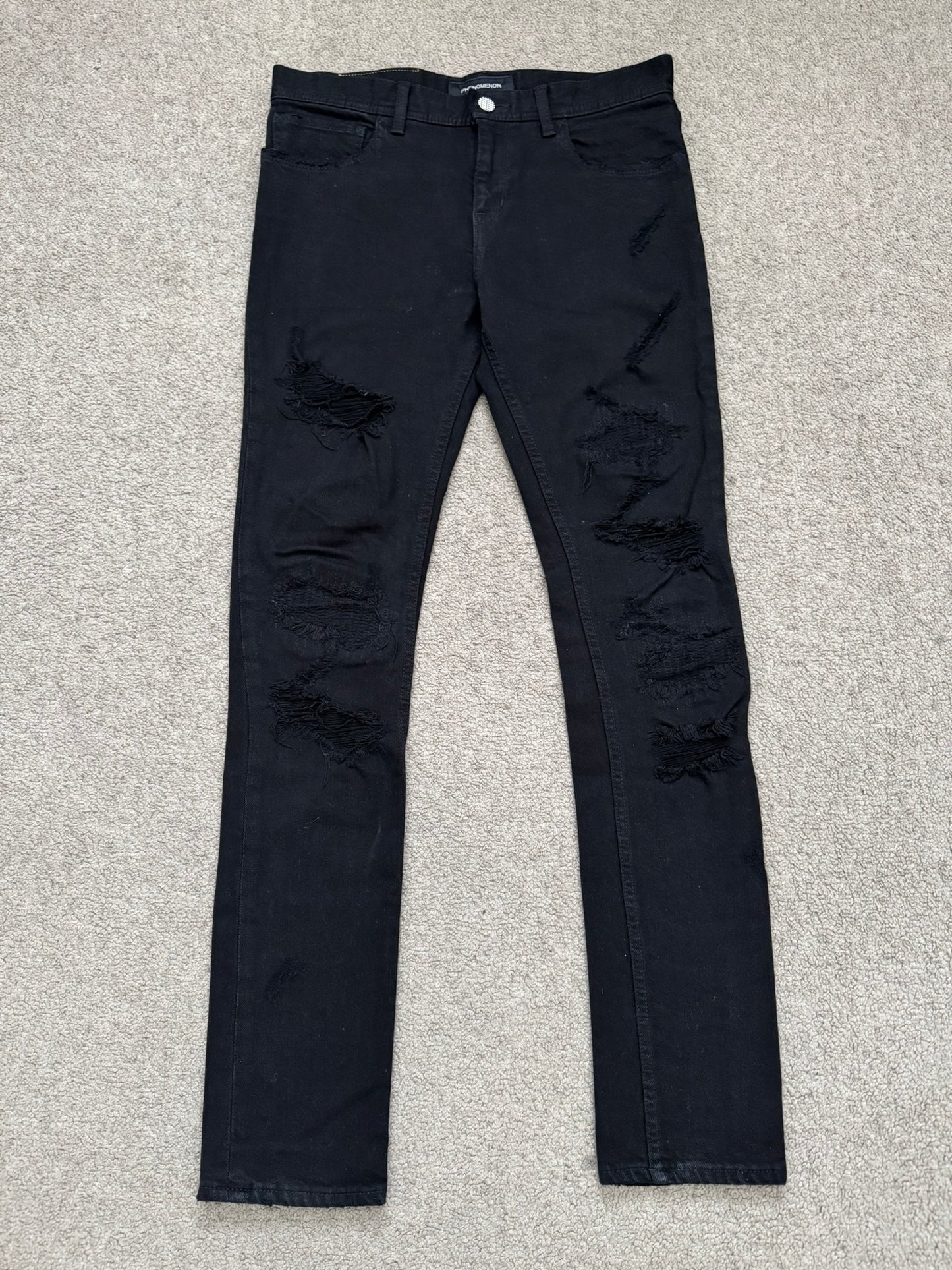 AW14 Phenomenon Repaired Distressed Crash Denim Jeans