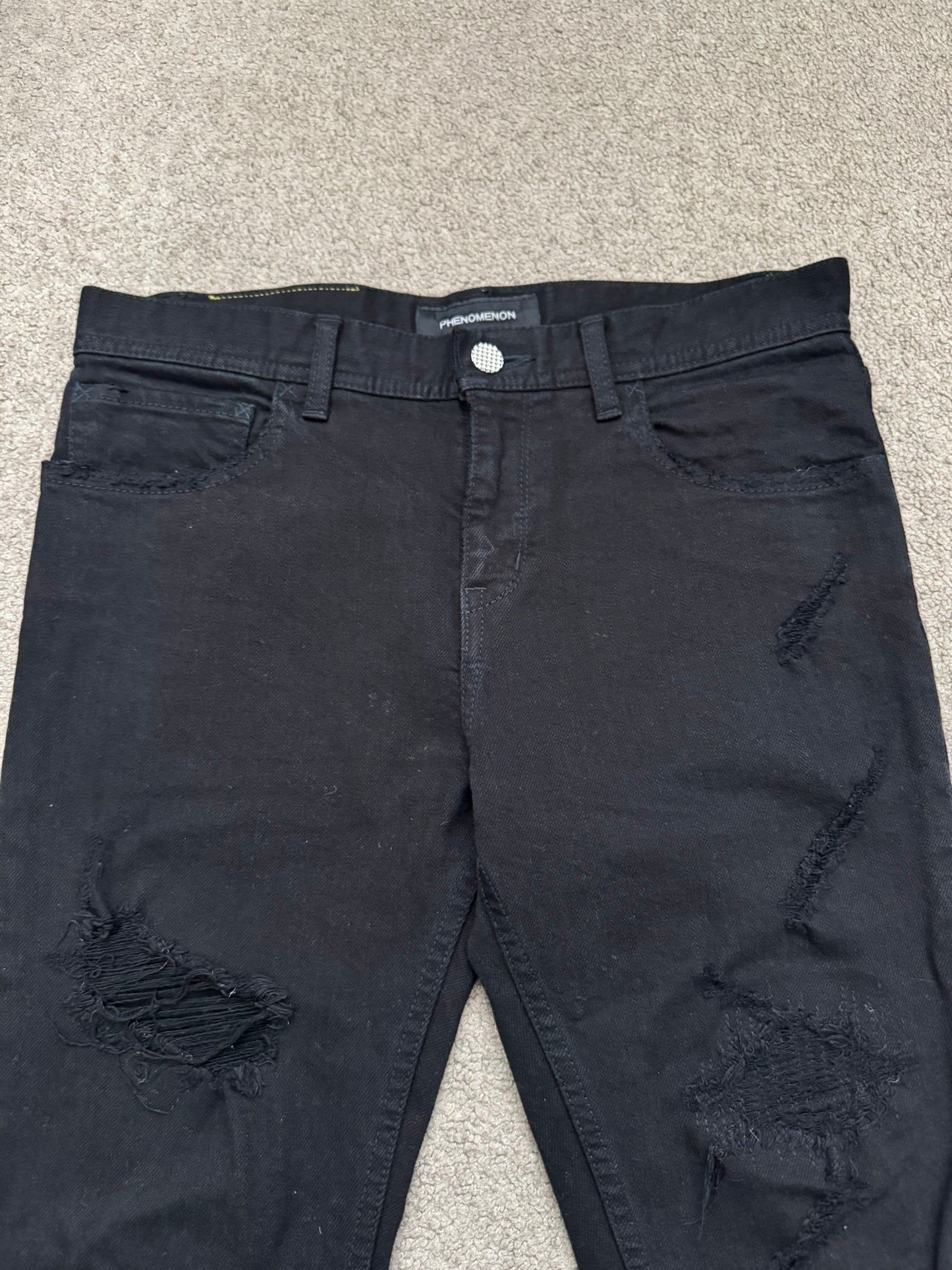 AW14 Phenomenon Repaired Distressed Crash Denim Jeans