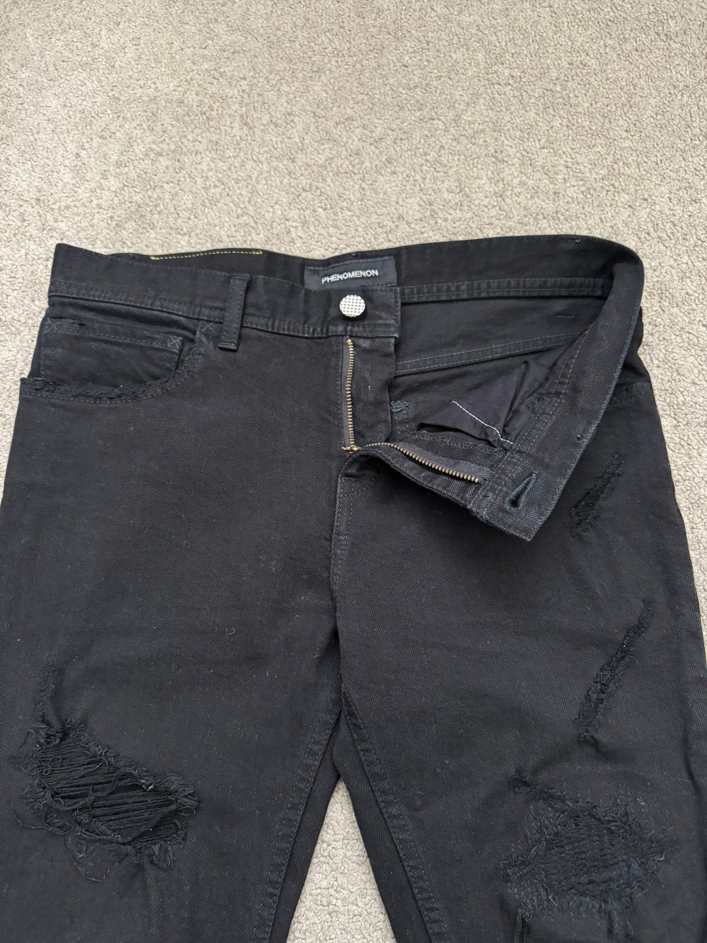 AW14 Phenomenon Repaired Distressed Crash Denim Jeans