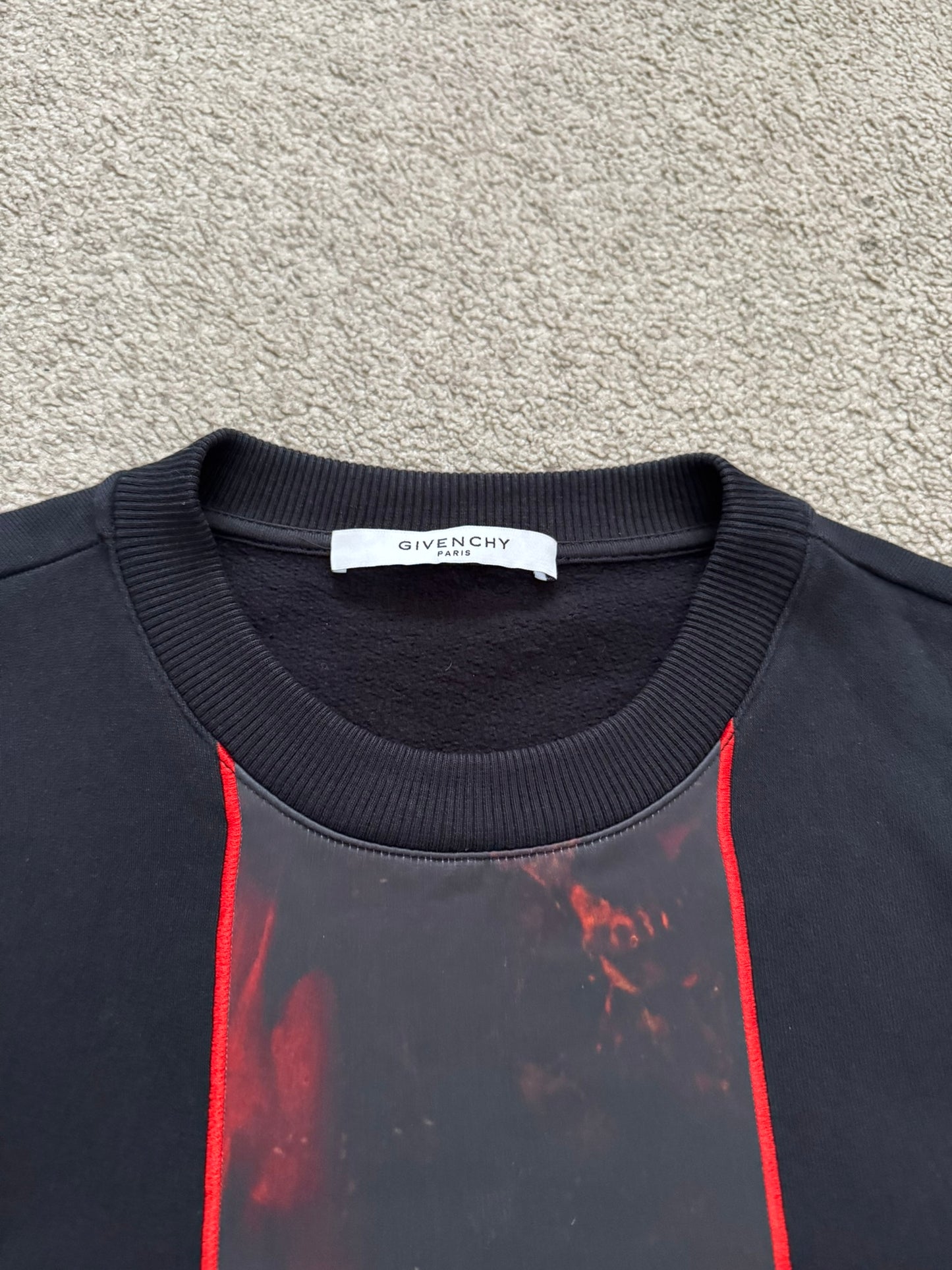 SS15 Givenchy by Riccardo Tisci Velvet Faun Cross Sweatshirt