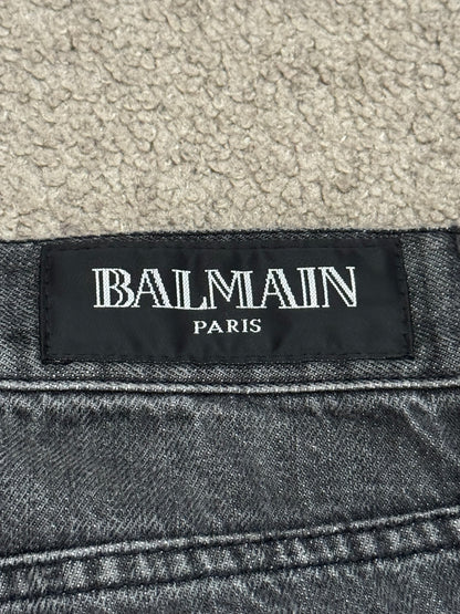 FW11 Balmain by Christophe Decarnin 4 Zip Biker Denim Jeans