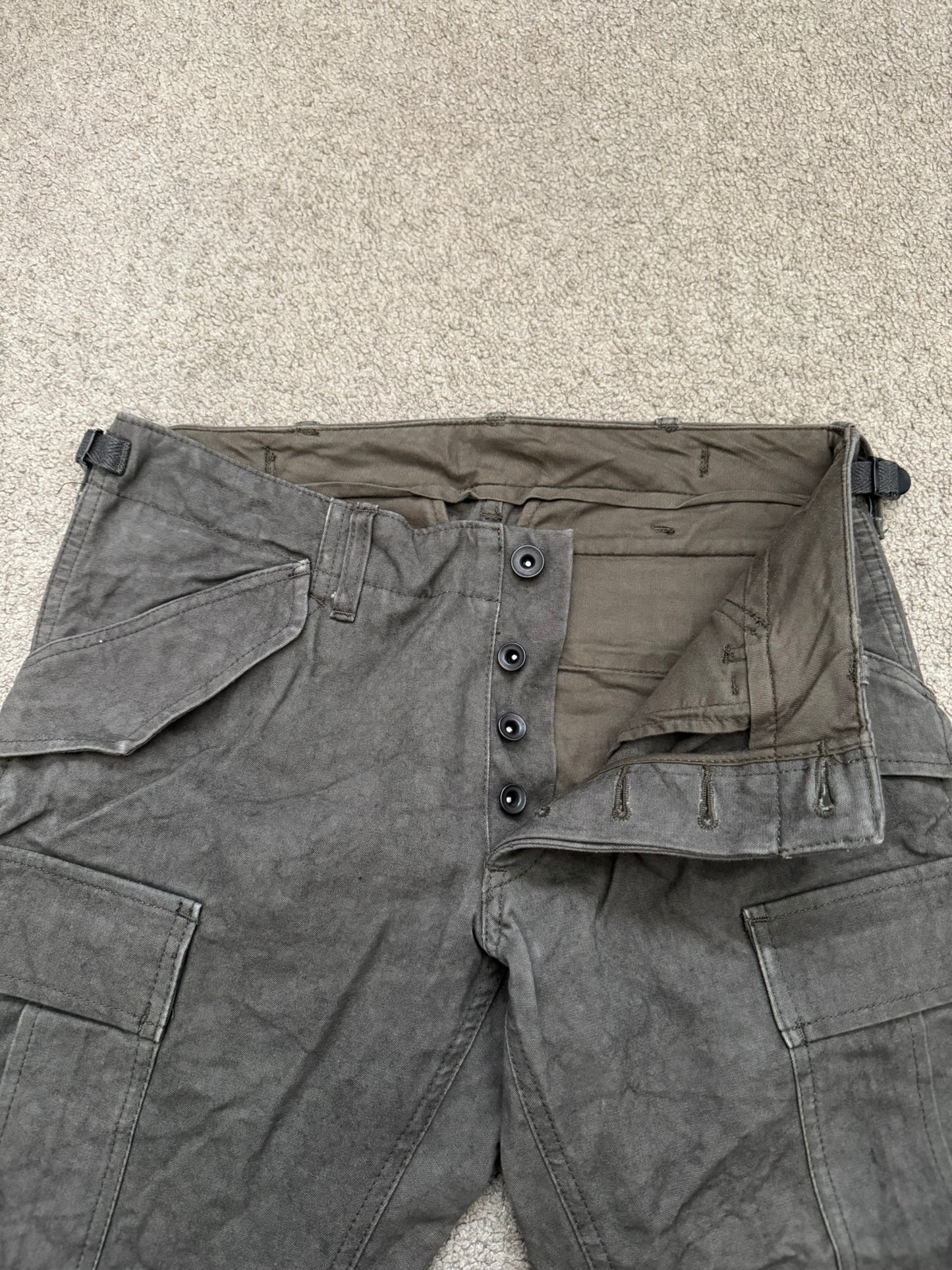 Kazuyuki Kumagai Attachment Marbled Brown J-Cut M-51 Cargo Pants