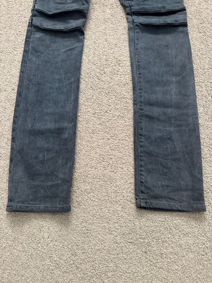FW11 Balmain by Christophe Decarnin Overdyed Biker Denim Jeans