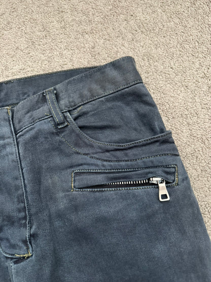 FW11 Balmain by Christophe Decarnin Overdyed Biker Denim Jeans