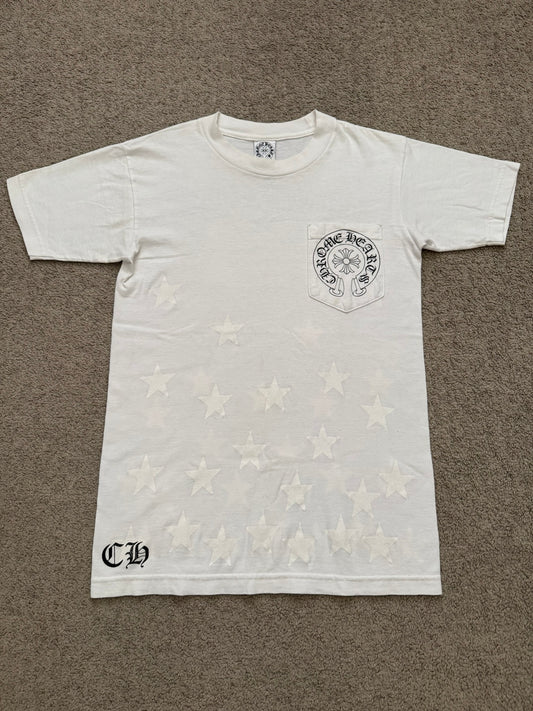 Vintage Chrome Hearts Scroll Logo & Stars T Shirt