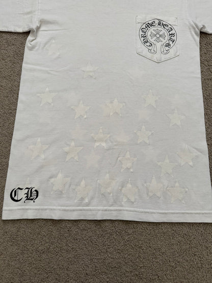 Vintage Chrome Hearts Scroll Logo & Stars T Shirt