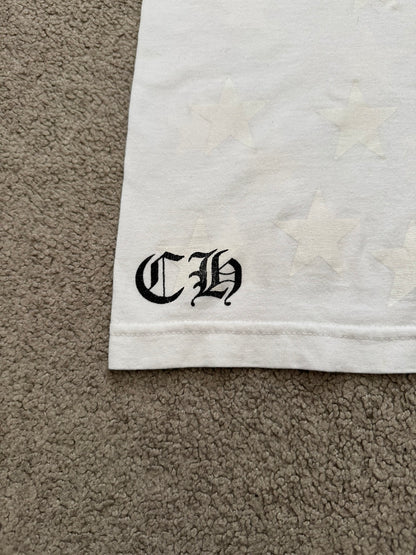 Vintage Chrome Hearts Scroll Logo & Stars T Shirt