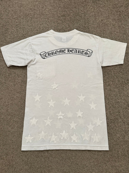 Vintage Chrome Hearts Scroll Logo & Stars T Shirt