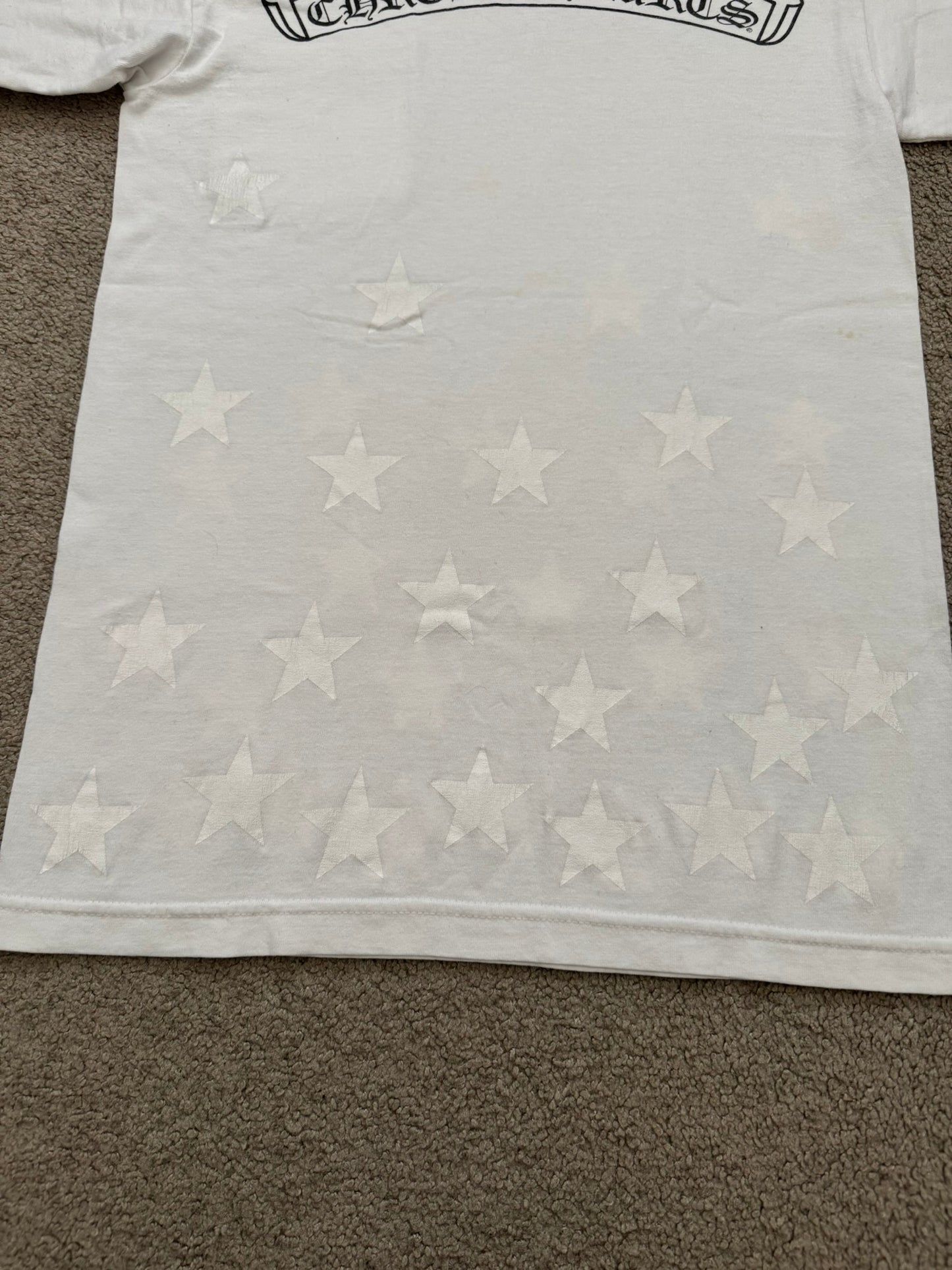Vintage Chrome Hearts Scroll Logo & Stars T Shirt