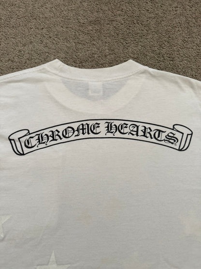 Vintage Chrome Hearts Scroll Logo & Stars T Shirt