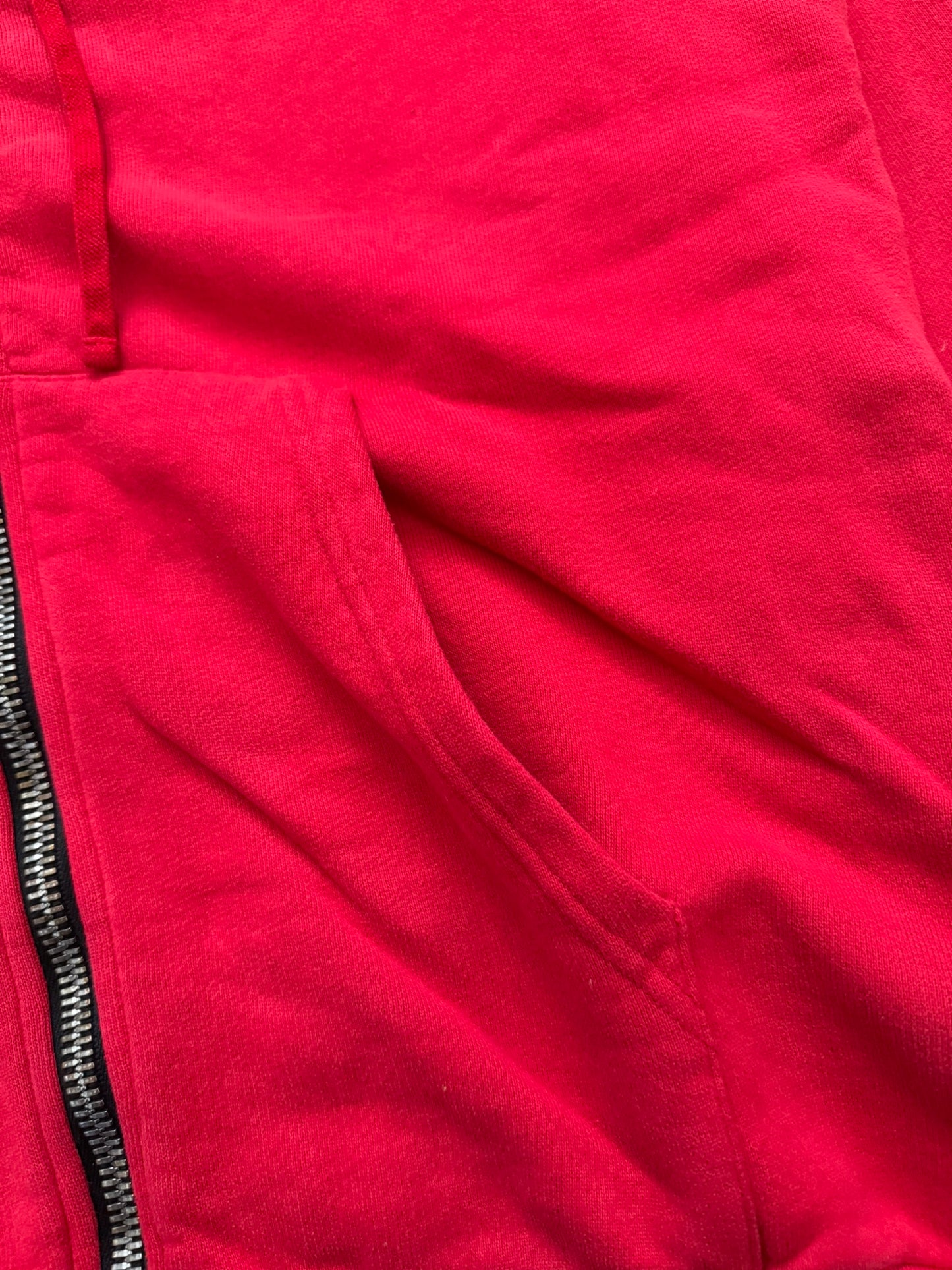 SS10 Balmain by Christophe Decarnin Red Biker Zip Up Hoodie