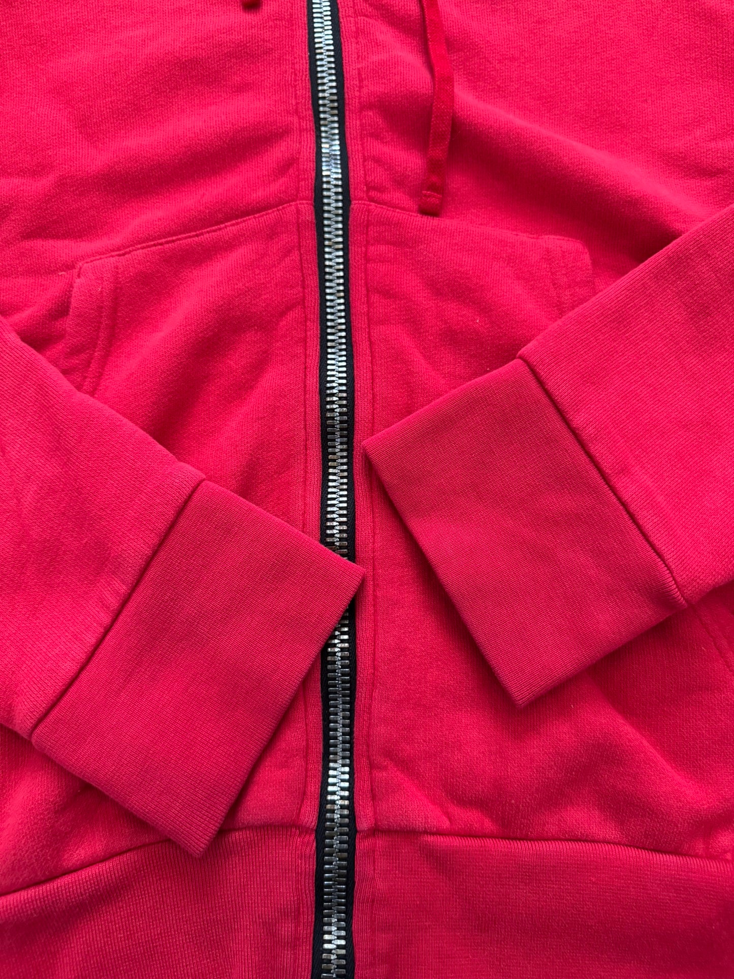 SS10 Balmain by Christophe Decarnin Red Biker Zip Up Hoodie