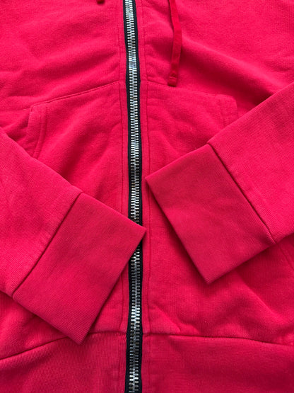 SS10 Balmain by Christophe Decarnin Red Biker Zip Up Hoodie