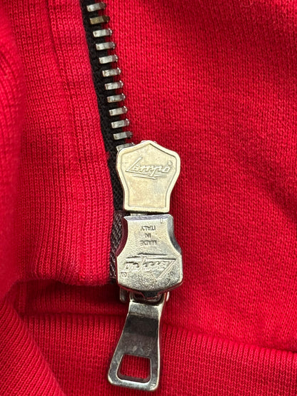 SS10 Balmain by Christophe Decarnin Red Biker Zip Up Hoodie