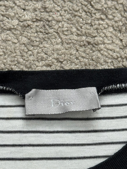 SS05 Dior Homme by Hedi Slimane Block Striped Pocket T Shirt