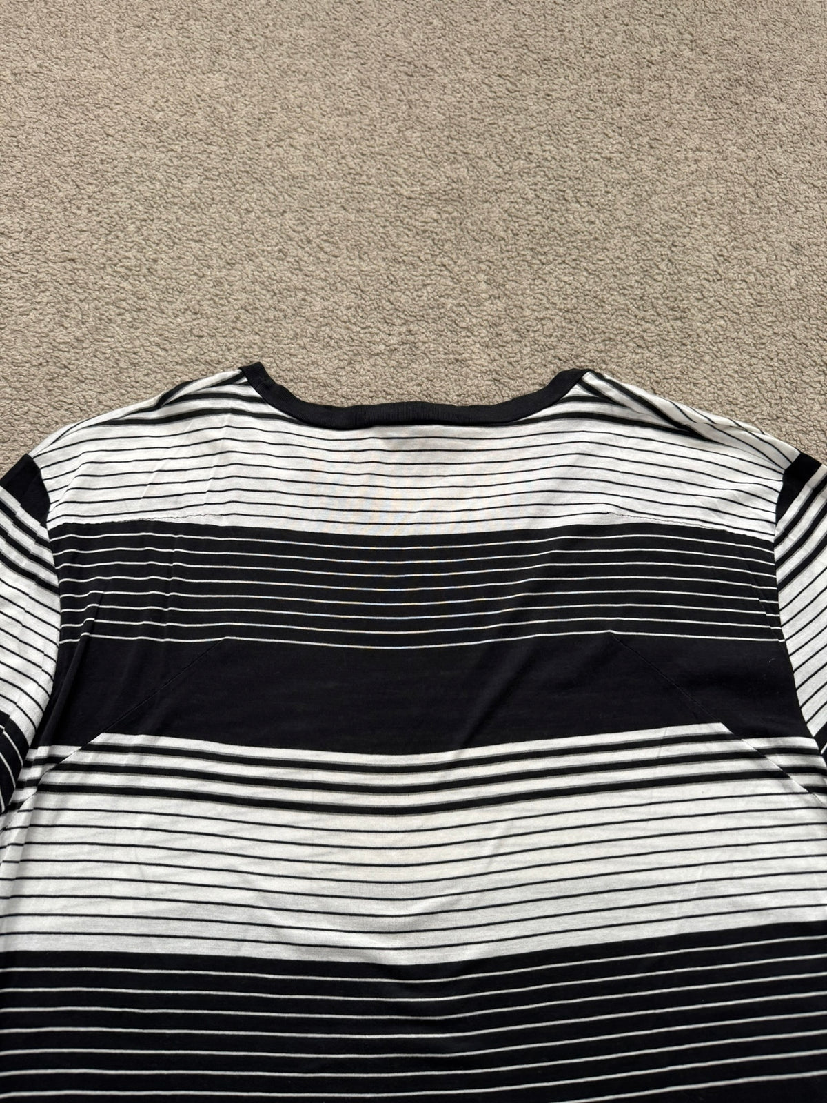 SS05 Dior Homme by Hedi Slimane Block Striped Pocket T Shirt