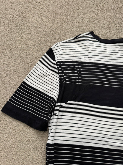 SS05 Dior Homme by Hedi Slimane Block Striped Pocket T Shirt