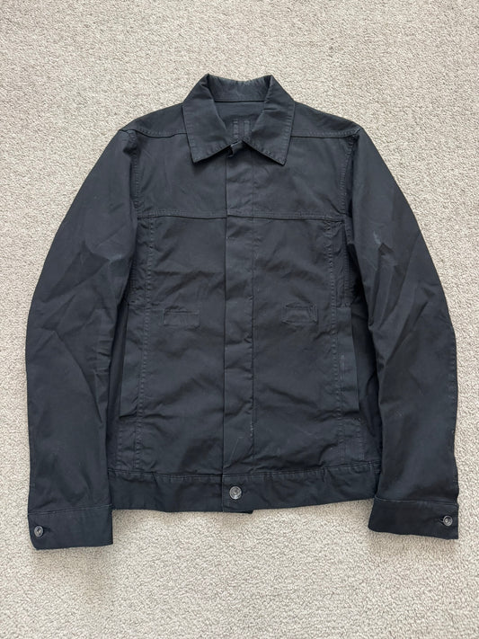FW10 Rick Owens DRKSHDW Black Coated Trucker Work Jacket