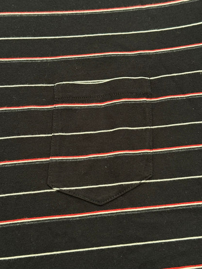 FW14 Saint Laurent by Hedi Slimane Thin Striped Pocket T Shirt