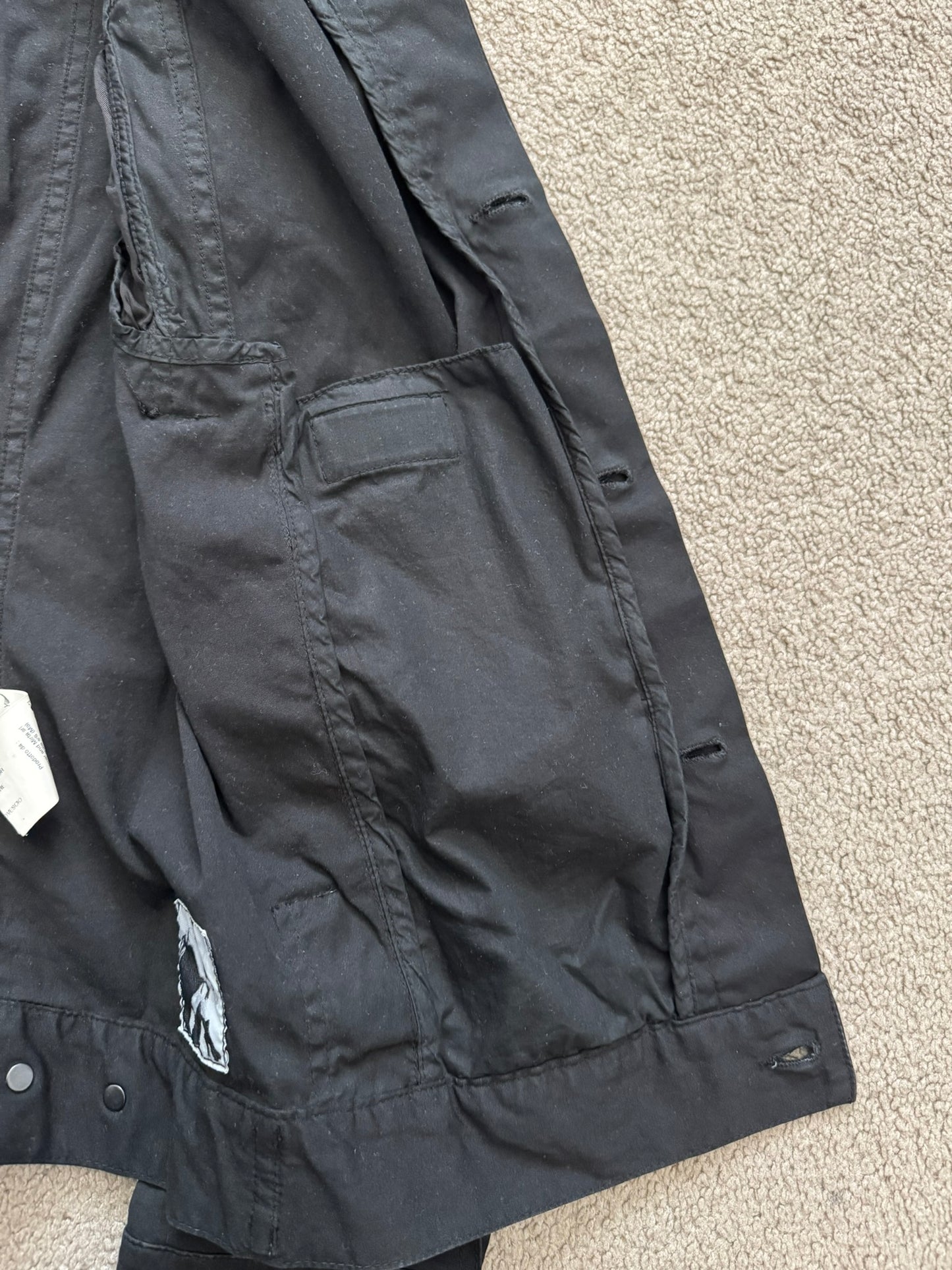 FW10 Rick Owens DRKSHDW Black Coated Trucker Work Jacket